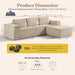 106 Inch Cloud Sectional Sofa Beige ContemporarySofa