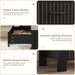 47" Wide Fluted 6 Drawer Dresser for Bedroom, Black