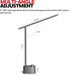 HWT-H01 LED Desk Lamp Stepless Dimmable Table Lamp with USB A+C Dual Charging Port Eye-Caring Foldable Desk Light with 3 Color Modes for Home Office Bedroom Reading Study Sunturalux (Gray)