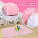 Kids Play Tent with Mat for Girls Large Fairy Playhouse for Kids Princess Cas...