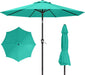 10FT Patio Umbrella, Outdoor Umbrella with Push Button Tilt and Crank, 8 Sturdy Ribs, UV Protection & Waterproof Market Umbrella for Pool, Backyard, Beach,Deck