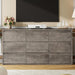9 Drawer Dresser for Bedroom, Wide Modern Chest of Drawers, Large Wood Dresser Wooden Storage Organizer for Living Room, Hallway Entryway