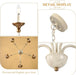 27Inch French Country Chandelier 5 Light AntiqueWhite