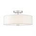 Mercury 3 Light Brushed Nickel Flush Mount