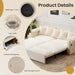 King Size Beige UltraLuxurious Sleeper Sofa USBPortsPro