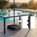 15FT Patio Umbrella with Solar Light Bar, Large Double-Sided Outdoor Table Umbrella with Base, Crank, Steel Ribs and Pole for Patio, Beach Sun Umbrellas for Backyard, Poolside, Navy Blue