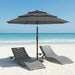 10Ft Patio Umbrella, 3 Tier Outdoor Market Table Umbrellas with 8 Fiberglass Ribs and Push Button Tilt, Windproof, Vented Canopy, UV Protection for Deck, Pool, Backyard