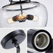 Black Rustic Farmhouse Pendant Light 20.9x15.9 Inches