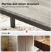 Grey Industrial Dining Table 78Inch MortiseTenonJoint