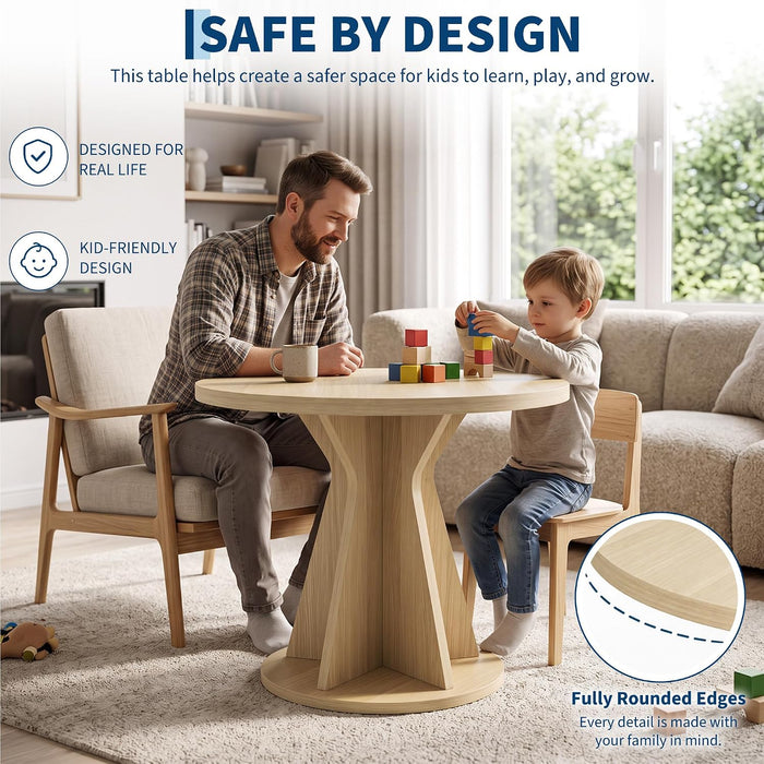 31'' round Dining Table for 4 People, Kitchen Table for Dining Room