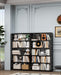 5-Tier Tall Book Shelf, Metal Bookcase with Adjustable Shelves | Metal Bookshelf,Bookend,Anti-Tip,Leveling Feet,,Display Storage Shelves for Bedroom/Office,Rust-Resistant,Easy Assembly Black