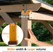 10x12 Cedar Gazebo Gray Weatherproof Sloped Roofing