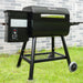 Electric Wood Pellet Grill & Smoker with Side Shelf, 456 SQ.IN Grill Capacity, 11LB Hopper, with PID Temperature Control (180-425°F) for Backyard Camping Bake and Roast, Black with Cover