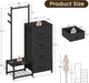 Small Black 3 In 1 UltraCompact DresserWithRacksAndShelves