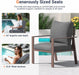 Aluminum Outdoor Patio Furniture Set 7-Seat Metal Patio Conversation Sets with Coffee Table and Water-Resistant Cushions, Modern Patio Sectional Sofa for Porch, Deck, Backyard, Poolside