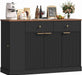 Kitchen Buffet Cabinet, Coffee Bar Cabinet, Black