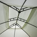 10' X 13' Outdoor Gazebo Patio Gazebo Canopy, Double Vented Roof, Steel Frame, Curtain Sidewalls, Sun Shade Shelter for Garden, Lawn, Backyard, Deck, Beige