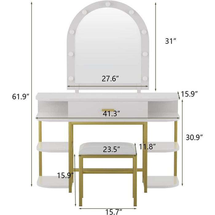 Vanity with Mirror and Lights