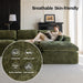 Forest Green Oversized 115 Inch Convertible Sectional