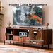 TV Stand for Tvs up to 60 Inch,Industrial Rustic Brown Console with Drawers&Open Shelves, Heavy-Duty Wood Entertainment Center for Living Room, Modern Farmhouse Style, Easy Assembly,Cable Management