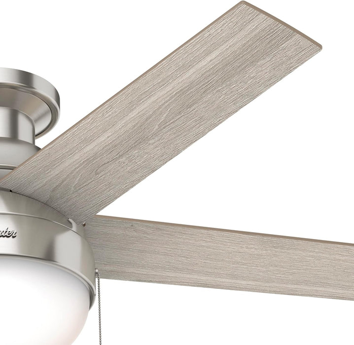 Indoor 46 Inch Brushed Nickel LED Ceiling Fan