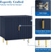 Blue Fluted 2-Door Buffet Cabinet, Modern Coffee Bar & Sideboard