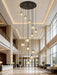 Matte Black Crystal Pendant Chandelier Lighting Fixture