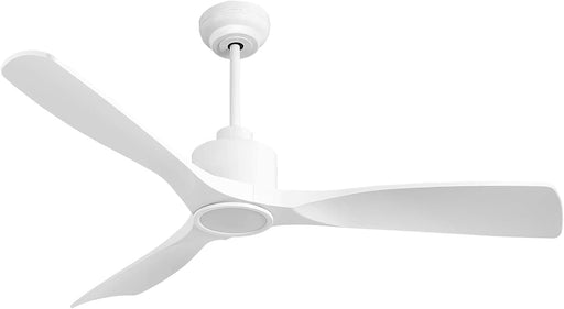 52 Inch Smart Ceiling Fan with Quiet DC Motor, 3 Blade High CFM Indoor Outdoor Modern White Ceiling Fan with Lights Remote Control for Bedroom Living Room