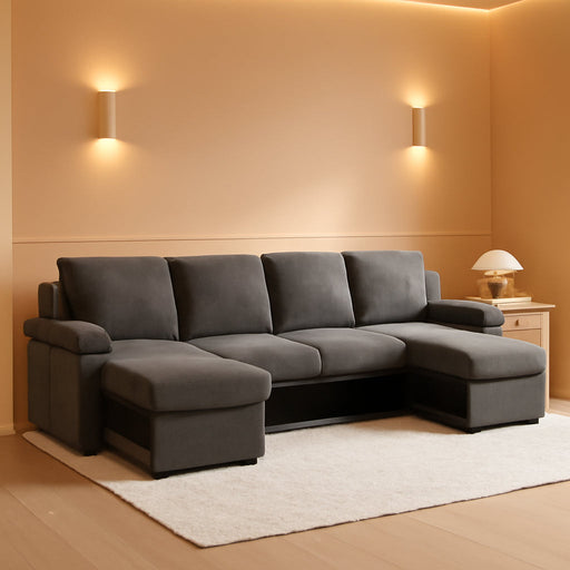 Convertible Sofa Bed With CloudLike Storage Chaise