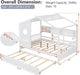 White Full Size PlayhousePlatform Bed With WindowAndFence