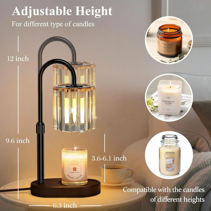 Candle Warmer Lamp with Timer, Dimmer Adjustable Height, Birthday Gifts for Women Men, Mother'S Day Gifts for Mom, Wax Melt Warmer for Candles for Home Room Decor, Thanksgiving Christmas Gifts