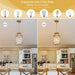2 Pack Shell Pendant Lights, Modern Gold Capiz Shell Light Fixture Coastal Chandelier for Dining Room Nature Seashell Pendant Lighting for Kitchen Island Bedroom Foyer Entryway, 16"H X 10"Dia