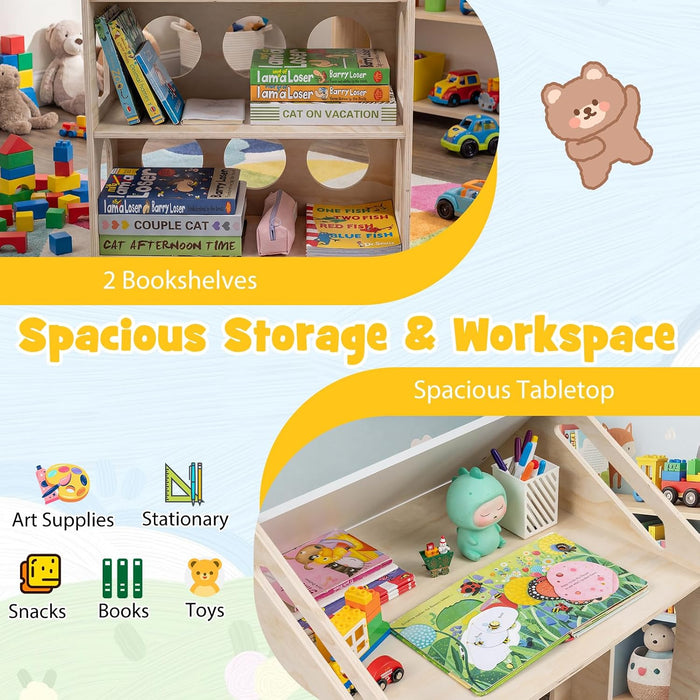 Playhouse Shaped Toddler Table And Chair Chalkboard