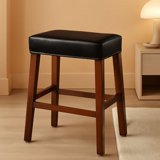 Stool Covers Rectangle - 4 Pack Stretch Oilproof Waterproof PU High Chair Cover Vanity Stool Cover Pub Counter Bar Stool Covers Saddle Seat Cover with Elastic Bands