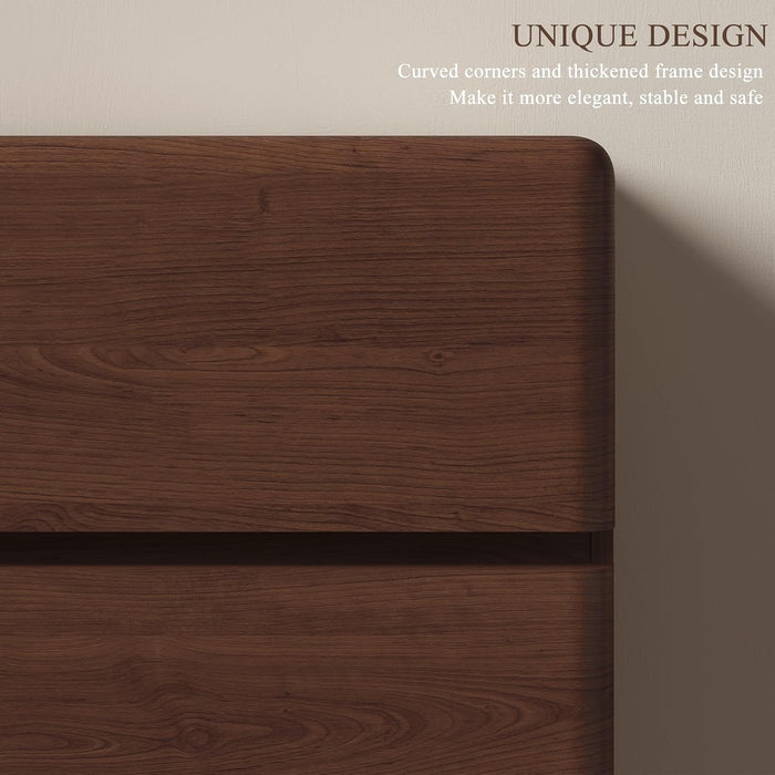 Walnut 6 Drawer Dresser for Bedroom, 47" Wide Chest of Drawers