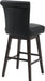 30 Inch Counter Height Swivel Bar Stools Set of 2, FSC Certified Modern Upholstered Faux Leather Swivel Barstool Chairs with Back, Black