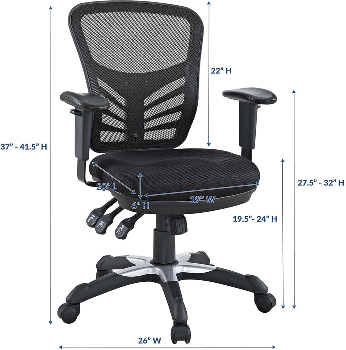 EEI-757-BLK Articulate Ergonomic Mesh Office Chair in Black