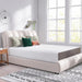 Memory Foam Mattress, Soft Plush Feel, 12 Inch, Queen, White/Grey