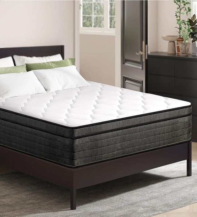 Full Hybrid Mattress Medium-Firm, 12", CertiPUR-US Certified