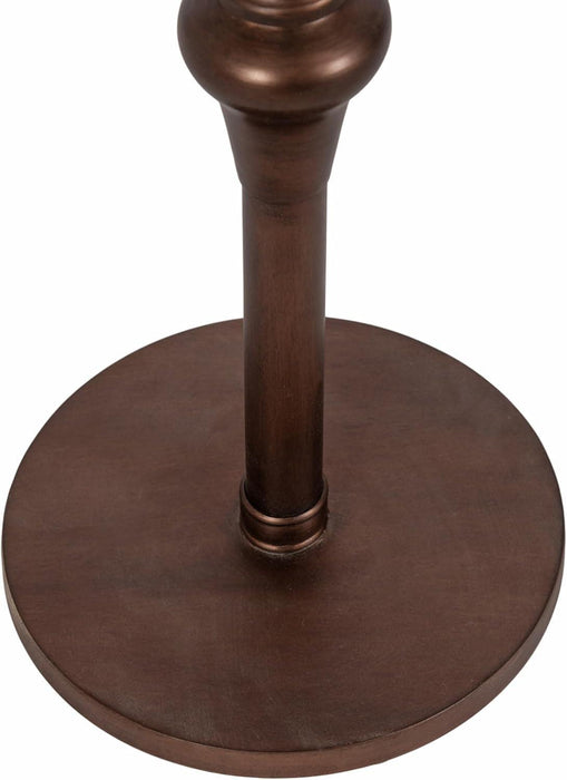 Stratton round Pedestal Drink Table; 13 X 13 X 26; Bronze; Decorative Mini Table for Use as Indoor Plant Stand or Cute Martini Table