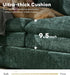 Green Chenille Cloudlike Sofa 83 Inches UltraComfort