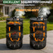 Charcoal Smoker Grill, 20.9" Barrel Charcoal BBQ Smoker, Coated Steel Outdoor Barbecue Grill with 2 Grilling Grates, 1 Hanging Rod, 6 Hooks & Thermometer for Party Backyard Patio Cooking