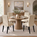 Dining Chairs Set of 4, Upholstered Dining Room Chairs with Padded Seat & Solid Wood Legs, Modern Farmhouse Kitchen Chairs for Living Room/Restaurant/Cafe, Oatmeal (Only Chair)
