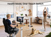 48 × 24 Inches Standing Desk, Ergonomic, Electric Height Adjustable, Sit and Stand Up, Computer Office Desk with Splice Board, White Frame/Maple Top