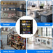 Black Metal Garage Storage Cabinet Pegboard Lockable