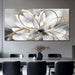 Large Canvas Wall Art White Flower Painting 30X60 Inch Black Art for Living Room Bedroom Office Home Wall Accents