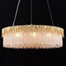 D23.6 round Crystal Chandelier, Modern Gold Crystal Chandeliers for Dining Room, 10-Light Height Adjustable Chandelier for Living Room Bedroom Entryway Kitchen Island