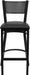 2 Pk. HERCULES Series Black Grid Back Metal Restaurant Barstool - Black Vinyl Seat - ShipItFurniture