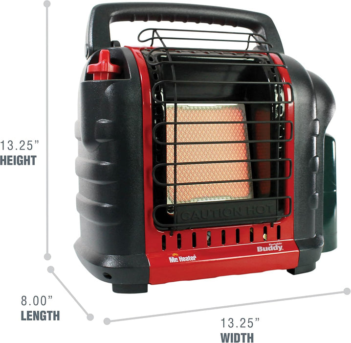 F232000 MH9BX Buddy 4,000-9,000-BTU Indoor-Safe Portable Propane Radiant Heater, Red-Black