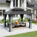 10x12 Aluminum Gazebo With Gray DoubleGalvanized Roof